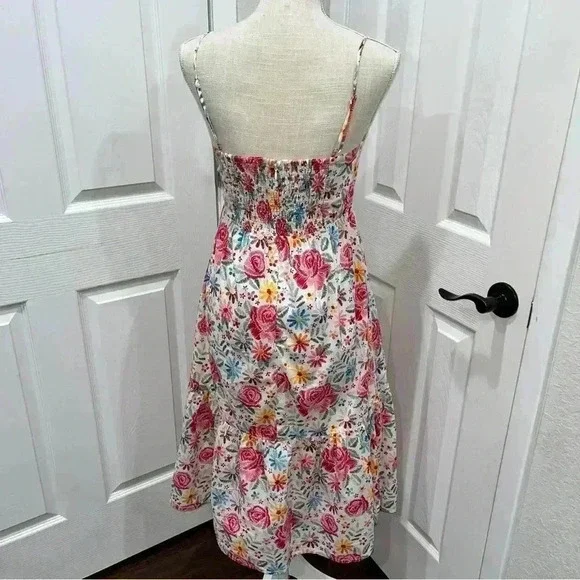 Moodie The Lauren Midi Dress, Floral, adjustable spaghetti strap , lined - Picture 7 of 12